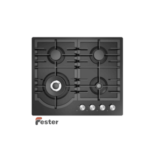 black glass gas hob 4 burners