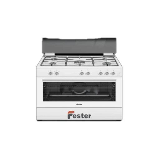 white gas cooker 90x60cm