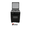 60cm black gas cooker fan assisted