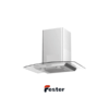 inox cooker hood with glass