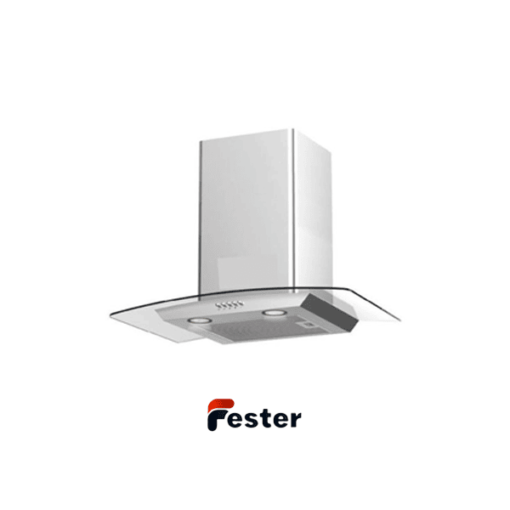 inox cooker hood with glass