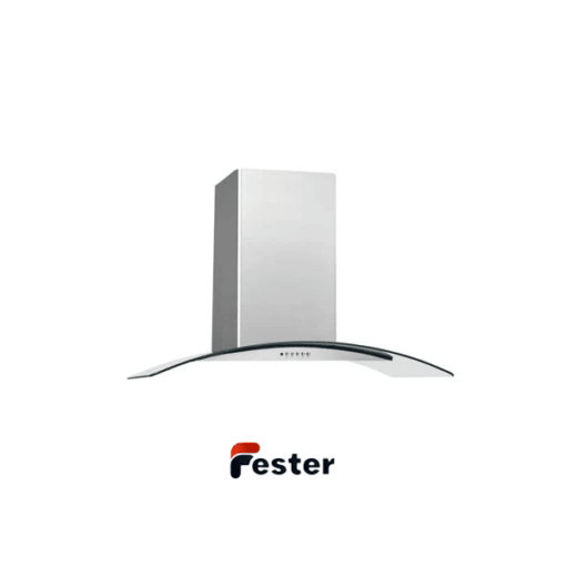 90cm island hood with glass