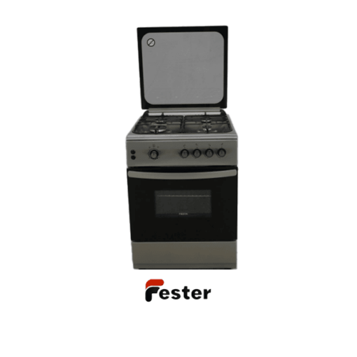 Inox 60cm Gas Cooker with Auto Ignition & Oven Lamp