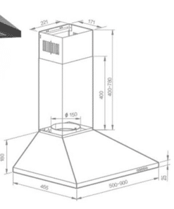 cooker hood dimensions