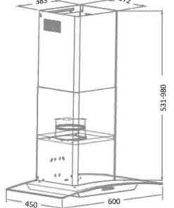cooker hood dimensions