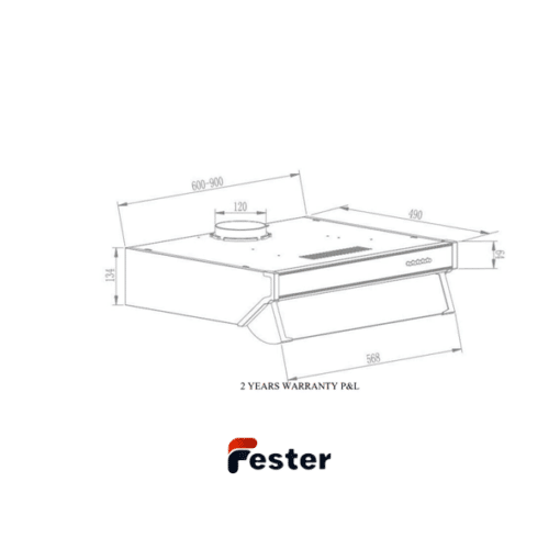 cooker hood dimensions
