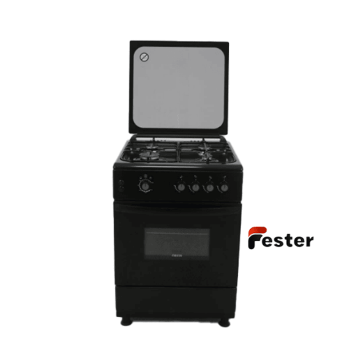 fiesta black 60cm gas cooker auto ignition