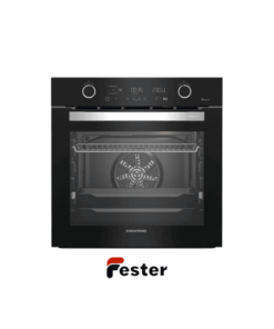 grundig black electric double oven