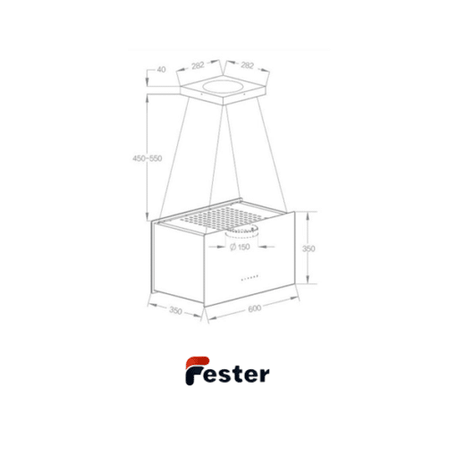 cooker hood dimensions