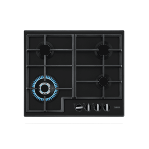 zanussi black gas hob 60cm