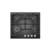 60cm black glass gas hob