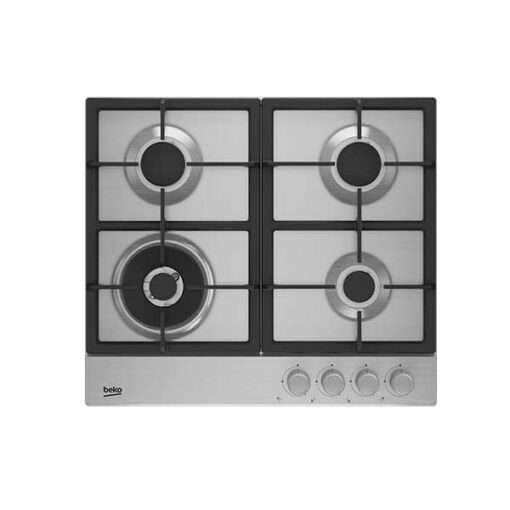 Beko 60cm Gas Hob 3 Burners & 1 Wok Burner Stainless Steel