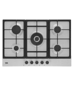 Beko 75cm Gas Hob Stainless Steel 5 Burners