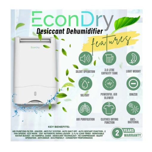 EconDry Dessicant Dehumidifier 10Ltr/Day - Image 2