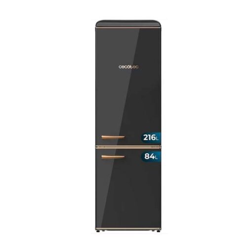 Cecotec Retro Fridge Freezer Black 192cm