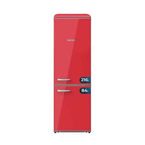 Cecotec Retro Fridge Freezer Red 192cm